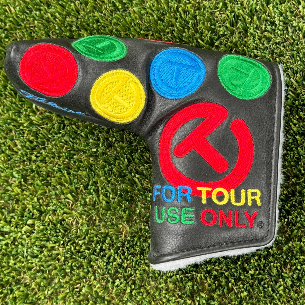 Scotty Cameron Real Leather Black Dancing Circle T Headcover Blade