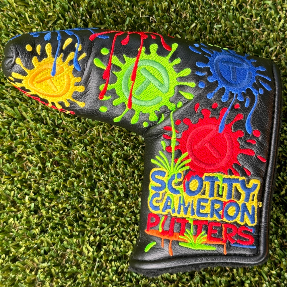 Scotty Cameron Black Paint Splash Blade Circle T Headcover 