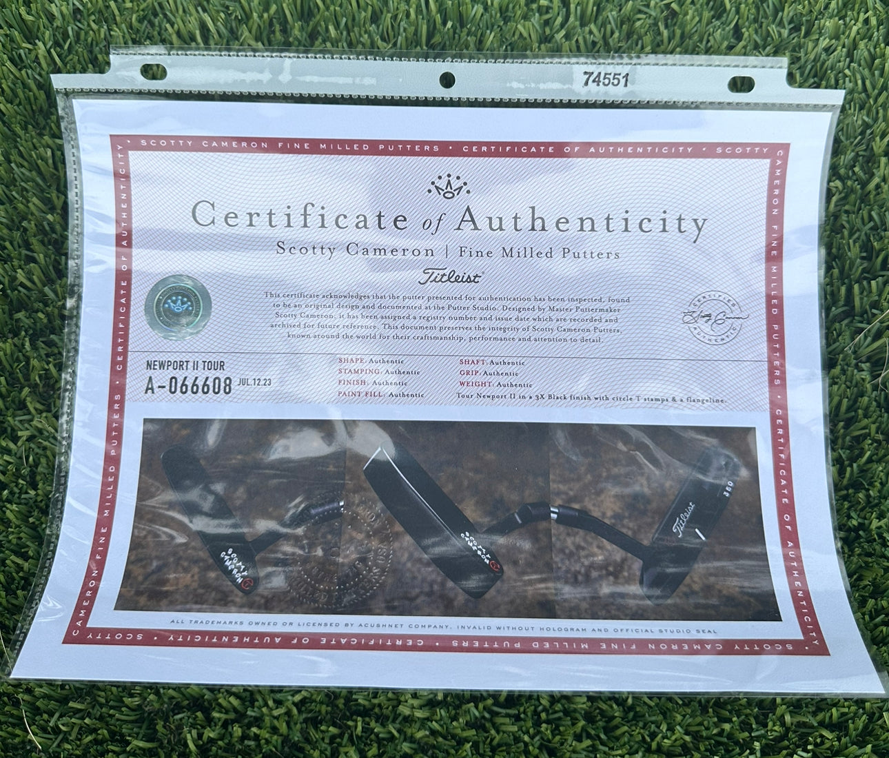 Scotty Cameron 3x Black Newport 2 Tri Sole 350G Circle T Putter