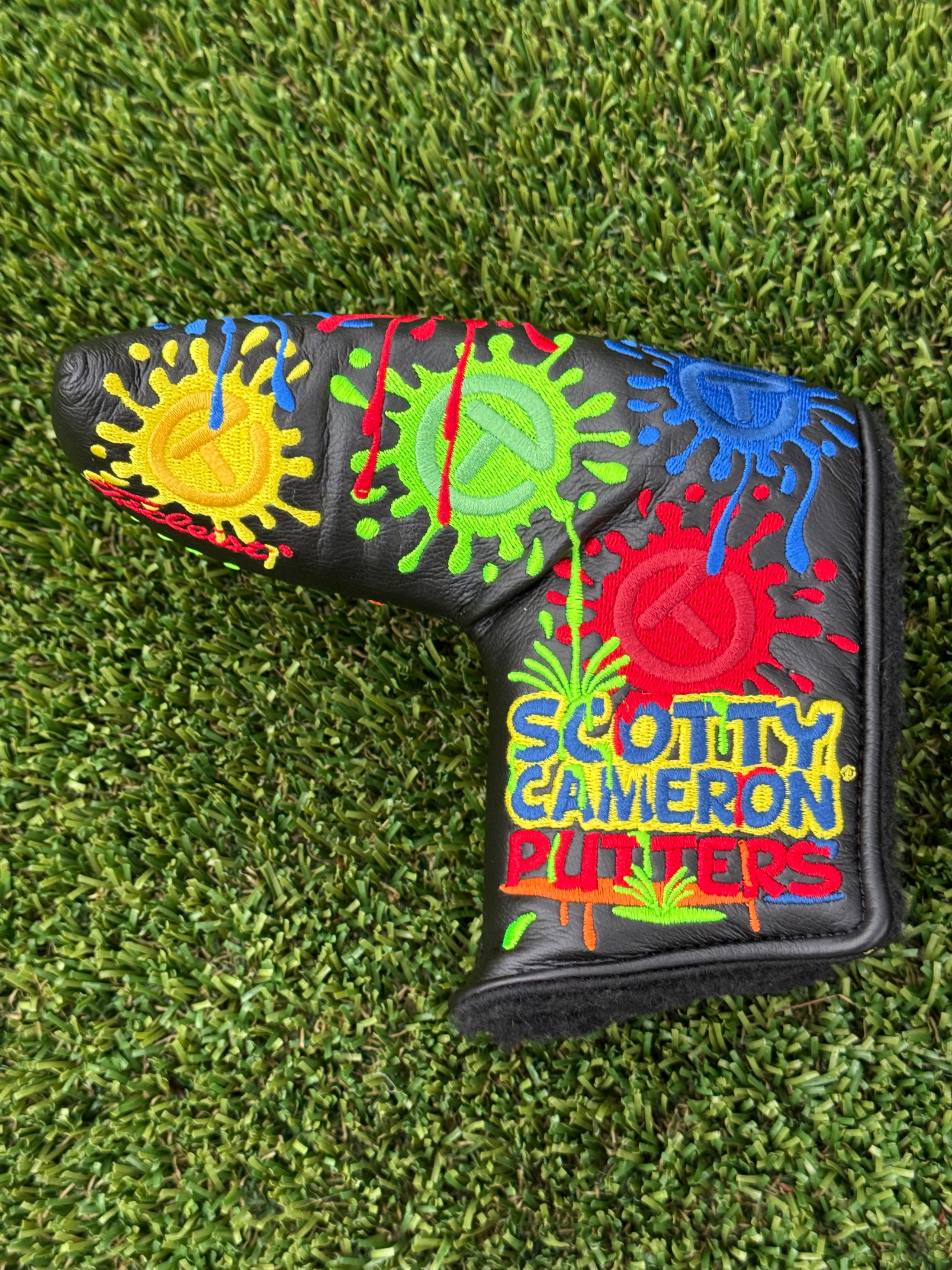 🏆Black Paint splash Circle T headcover🏆