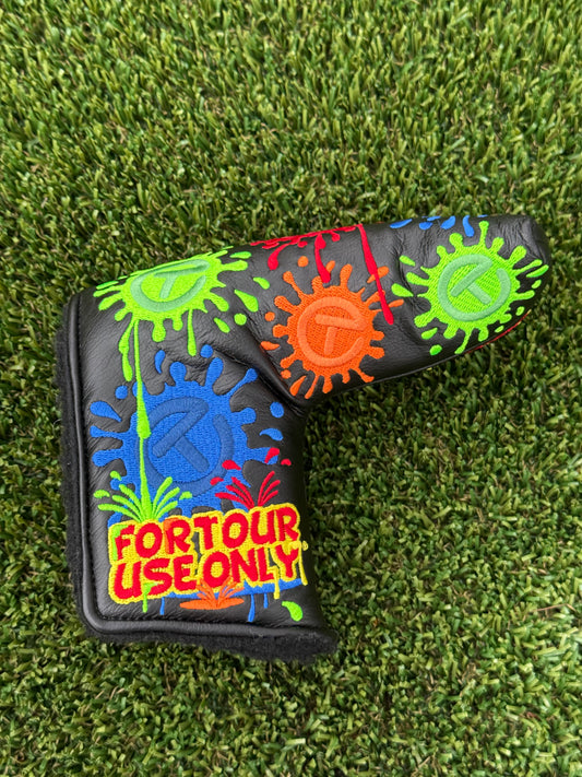 🏆Black Paint splash Circle T headcover🏆