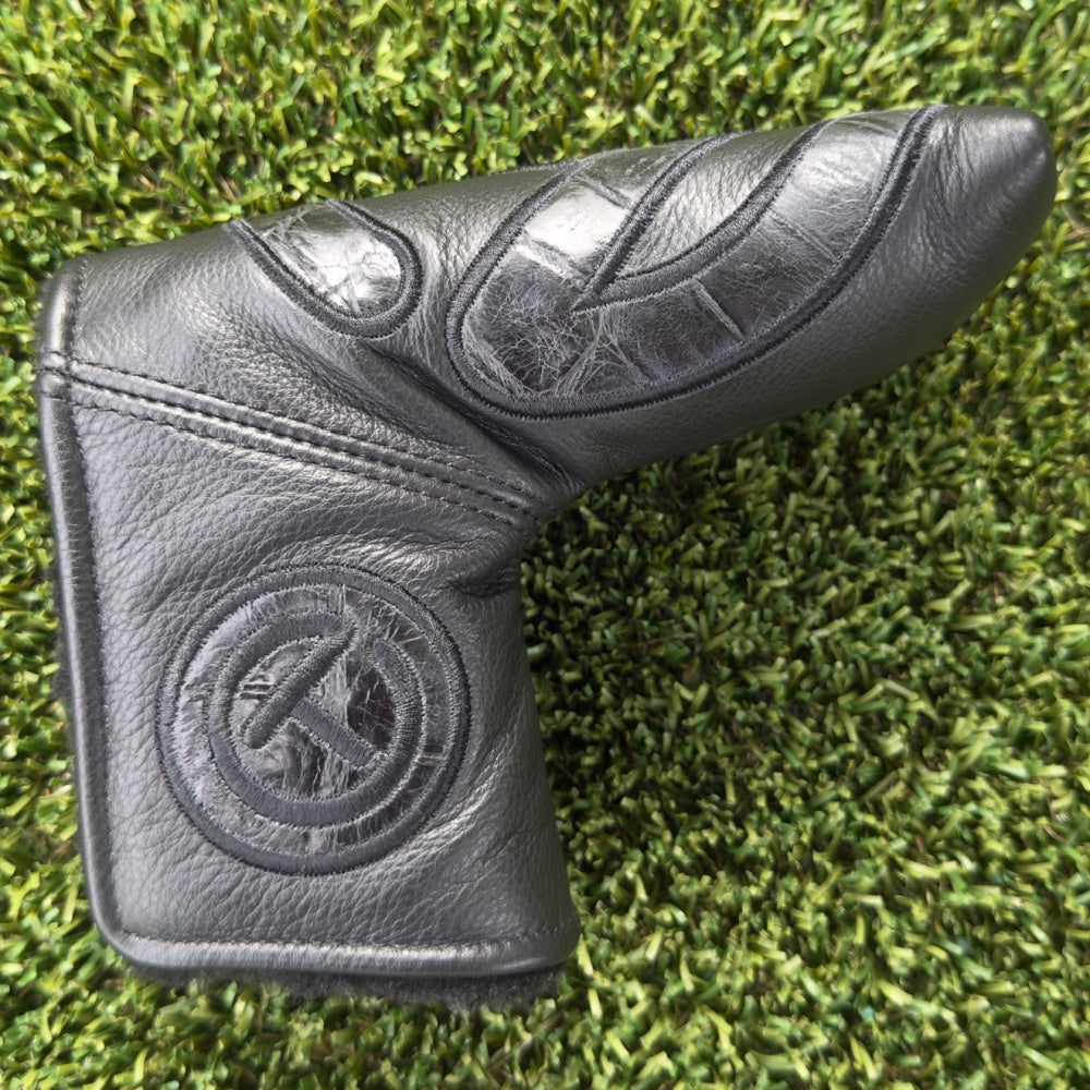 🎊Scotty Cameron Black Leather Circle T Alligator Headcover🎊