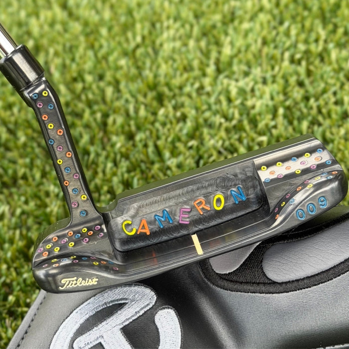 🎁Scotty Cameron Tour Black Carbon Prototype 009 Beached 350G Circle T Putter🎁