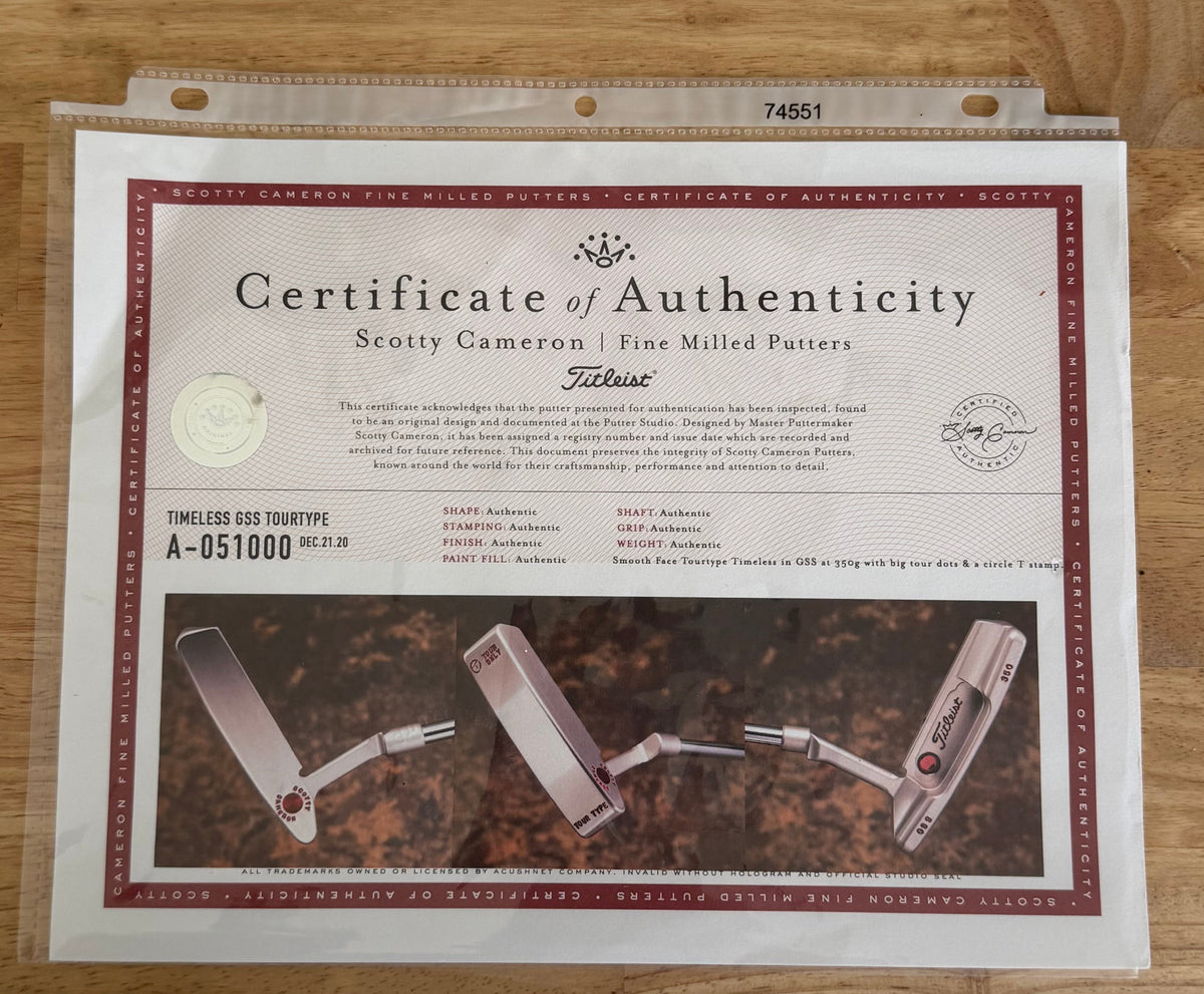 🍂Scotty Cameron Tiger Woods Style Timeless GSS Smooth Face 350G Cherry Bomb Circle T 🍂