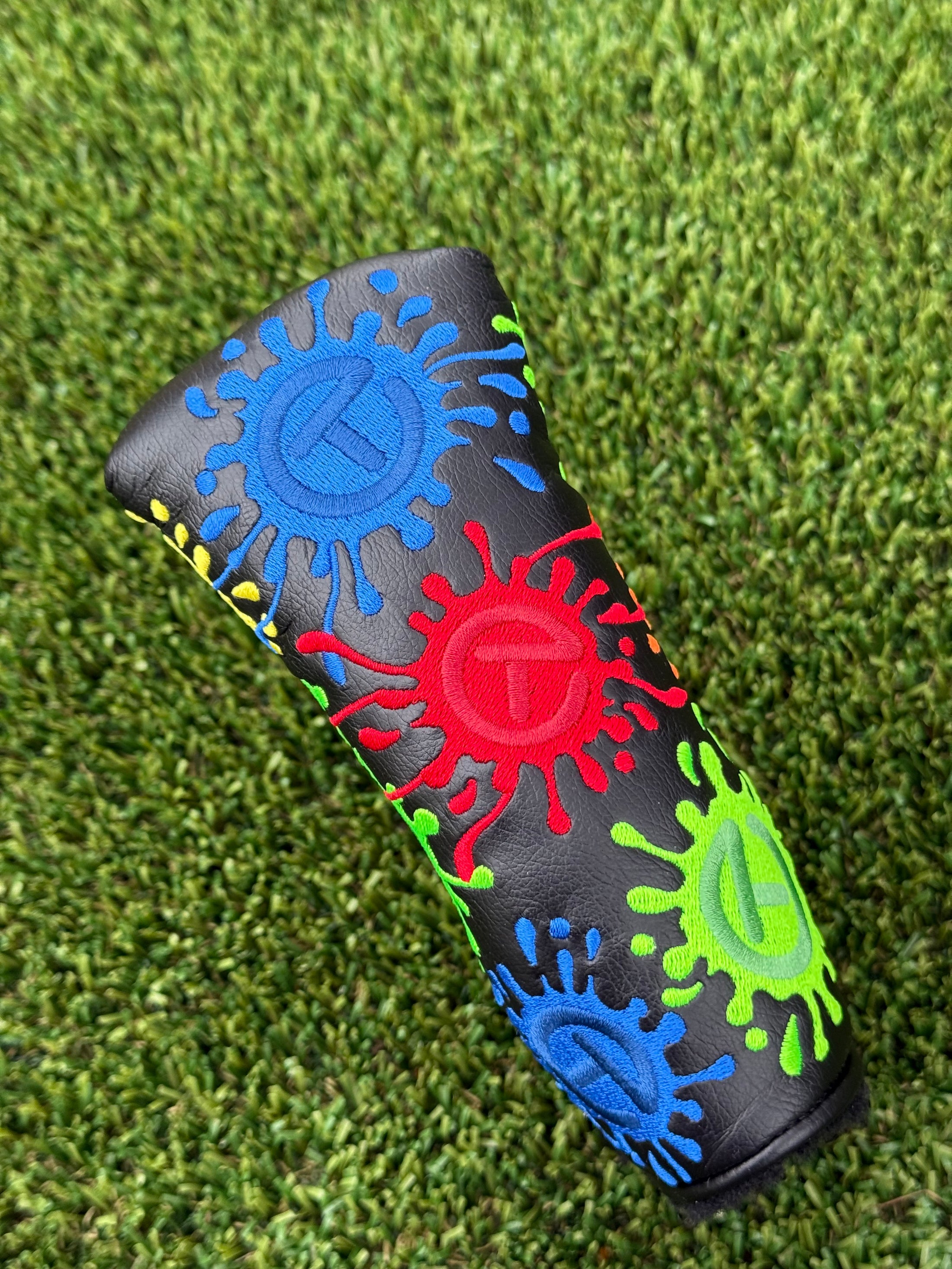 🏆Black Paint splash Circle T headcover🏆