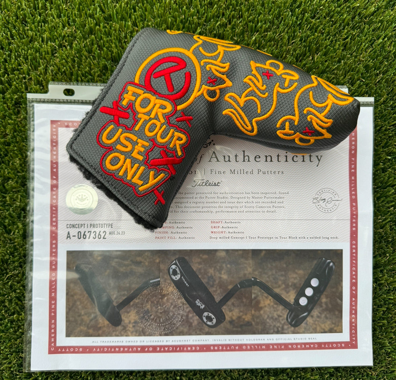 Scotty Cameron Tour Black Deep Milled Welded Long Neck Tour Rat SSS 360G Circle T Putter