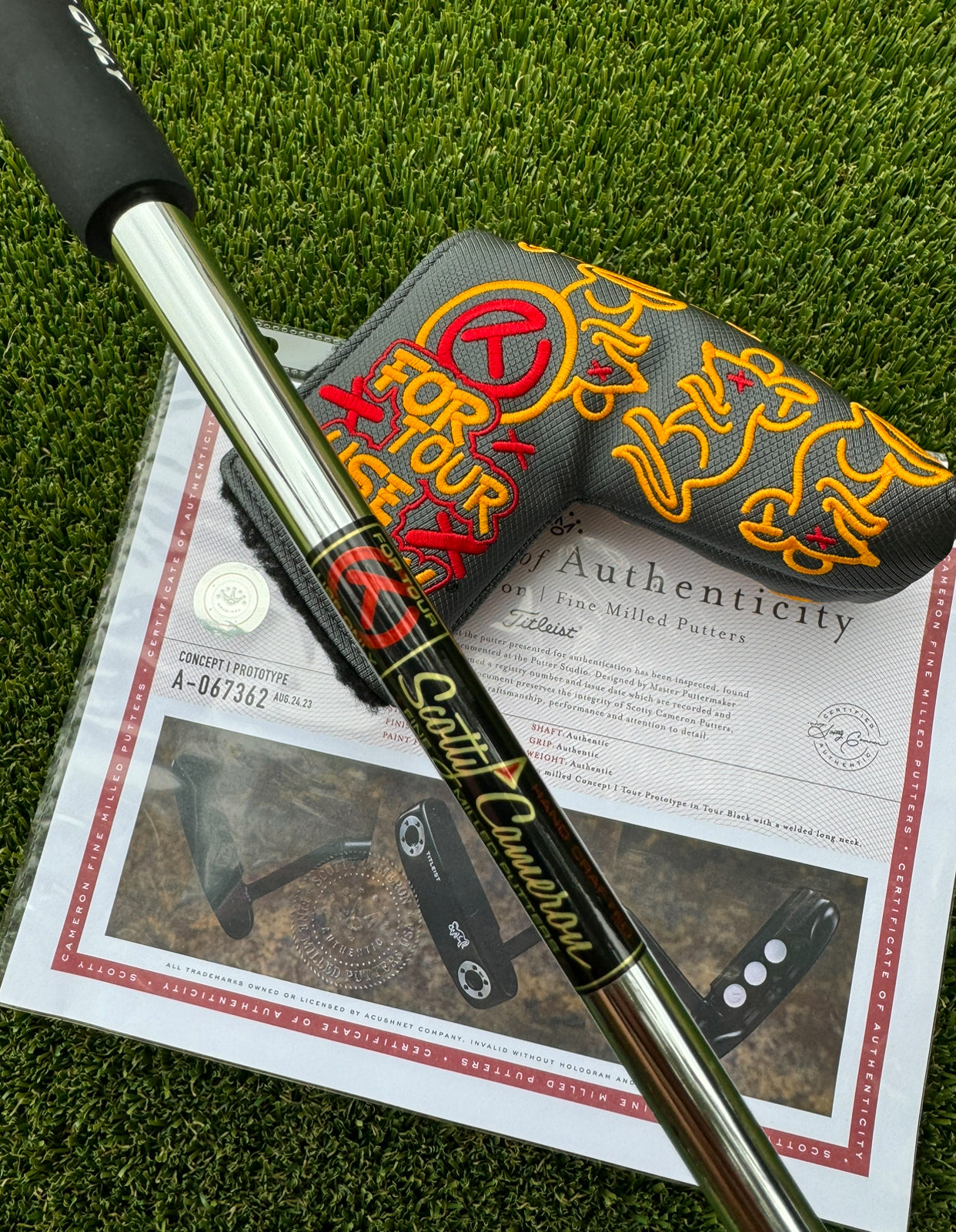Scotty Cameron Tour Black Deep Milled Welded Long Neck Tour Rat SSS 360G Circle T Putter