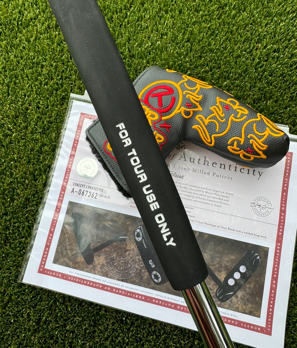 Scotty Cameron Tour Black Deep Milled Welded Long Neck Tour Rat SSS 360G Circle T Putter