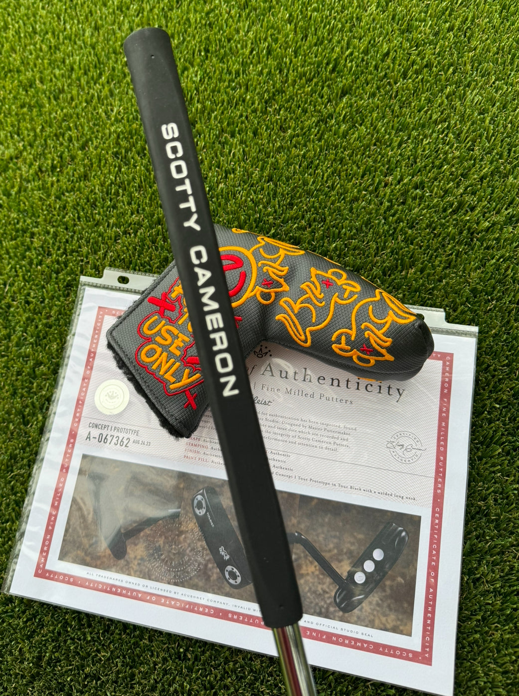 Scotty Cameron Tour Black Deep Milled Welded Long Neck Tour Rat SSS 360G Circle T Putter