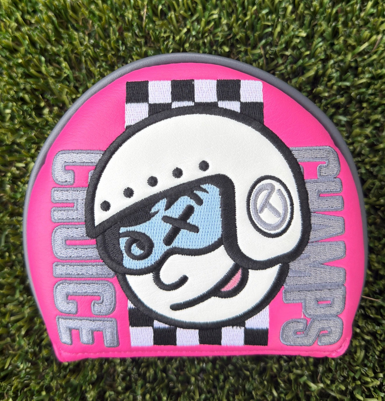 🎁Pink Johnny Racer Circle T Round Mallet Headcover🎁