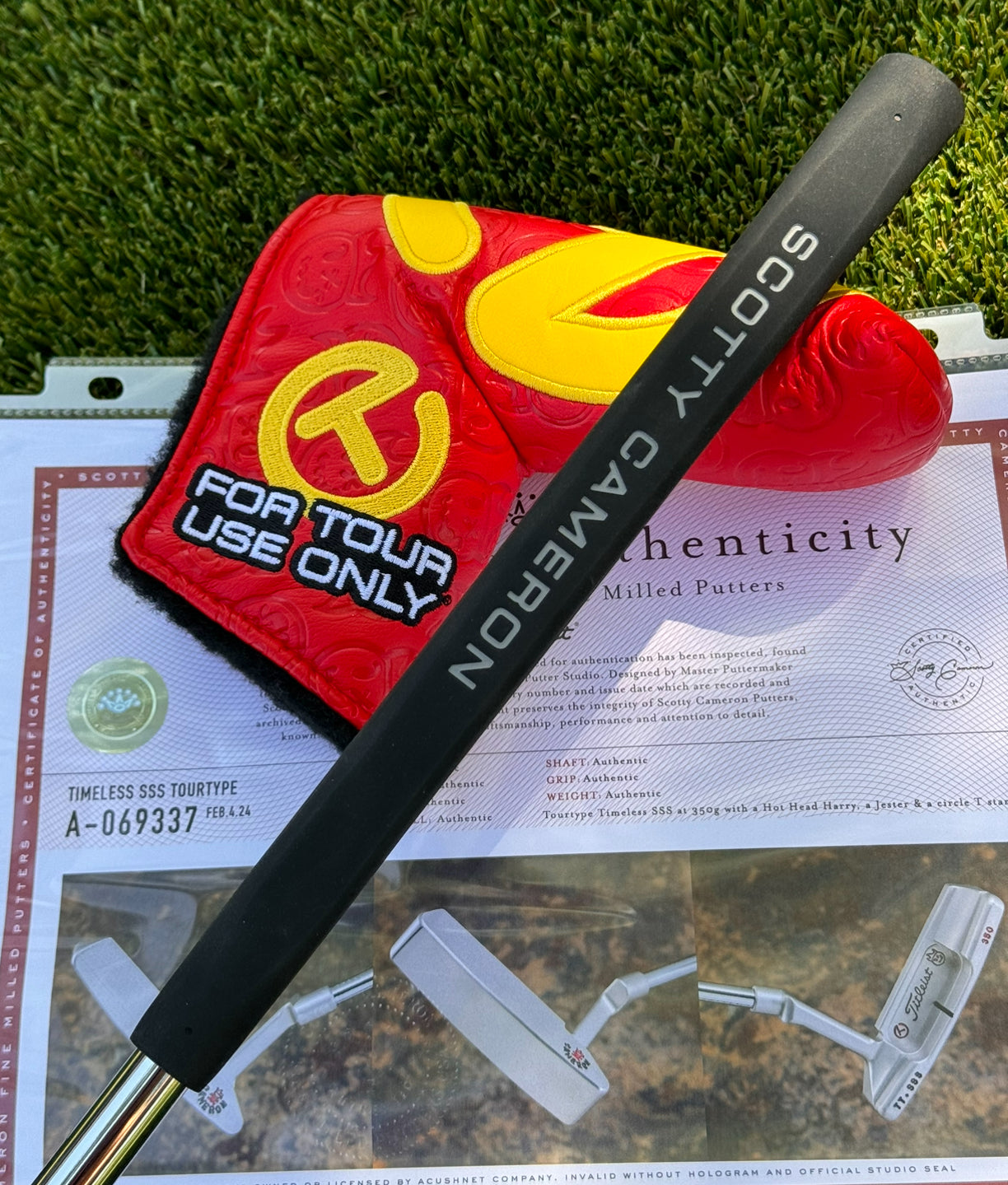Scotty Cameron Timeless TourType SSS 350G Hot Head Harry, Jester