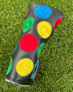 Scotty Cameron Real Leather Black Dancing Circle T Headcover Blade