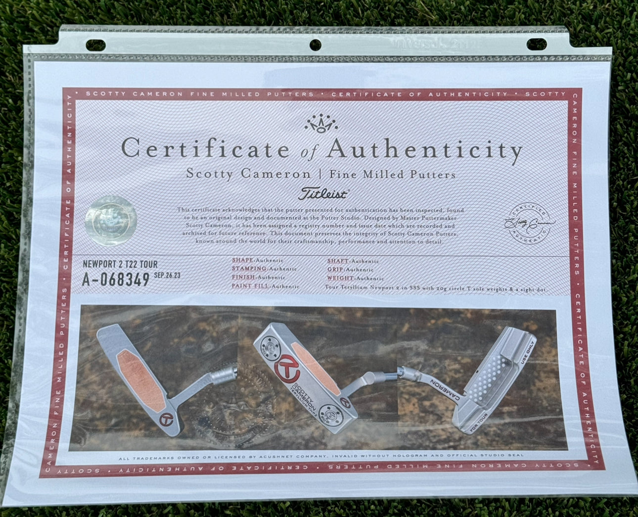 Scotty Cameron Tour Raw Silver Mist T22 Newport 2 360G Circle T Putter