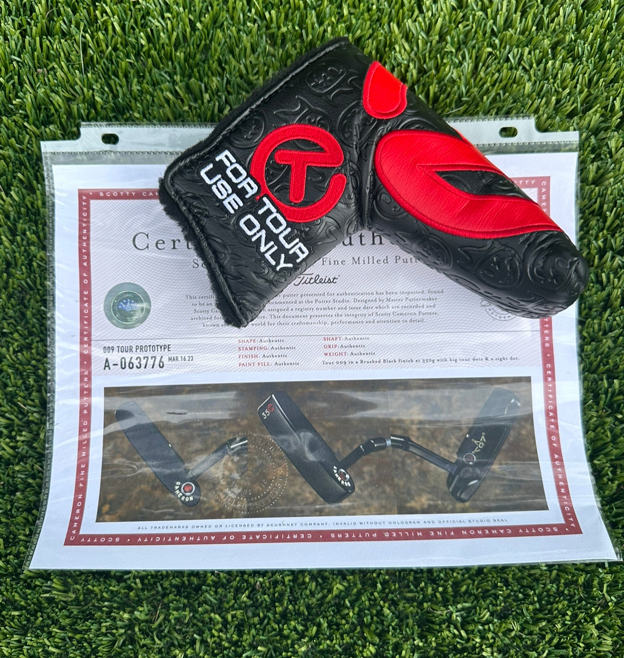 Scotty Cameron Tour Brushed Black Carbon 009 Masterful 350G Cherry Bomb Circle T Putter