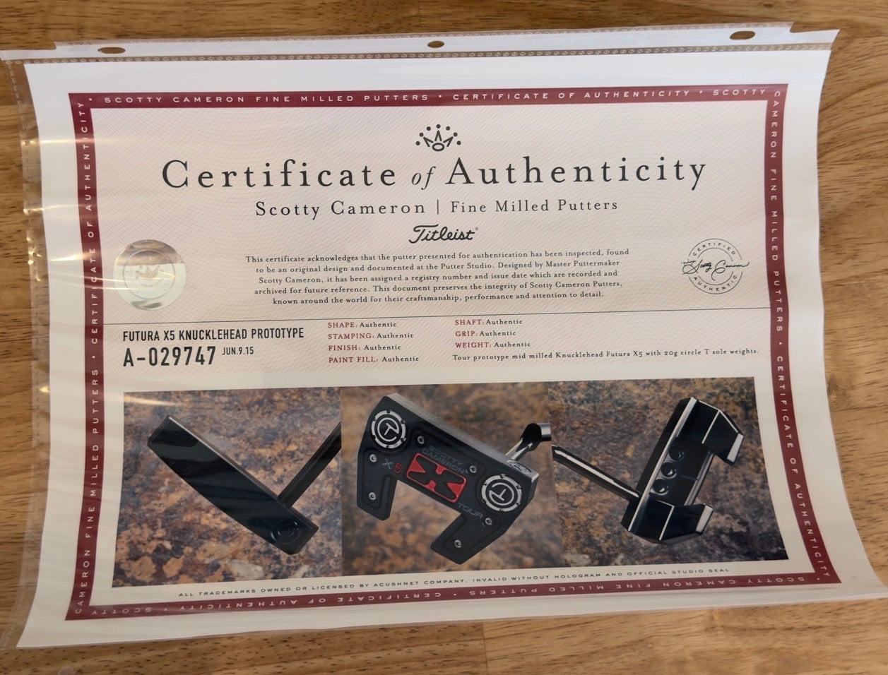 🇺🇸Scotty Cameron Knuckle Head Futura X5 Prototype Tour Black SSS 360G Circle T🇺🇸