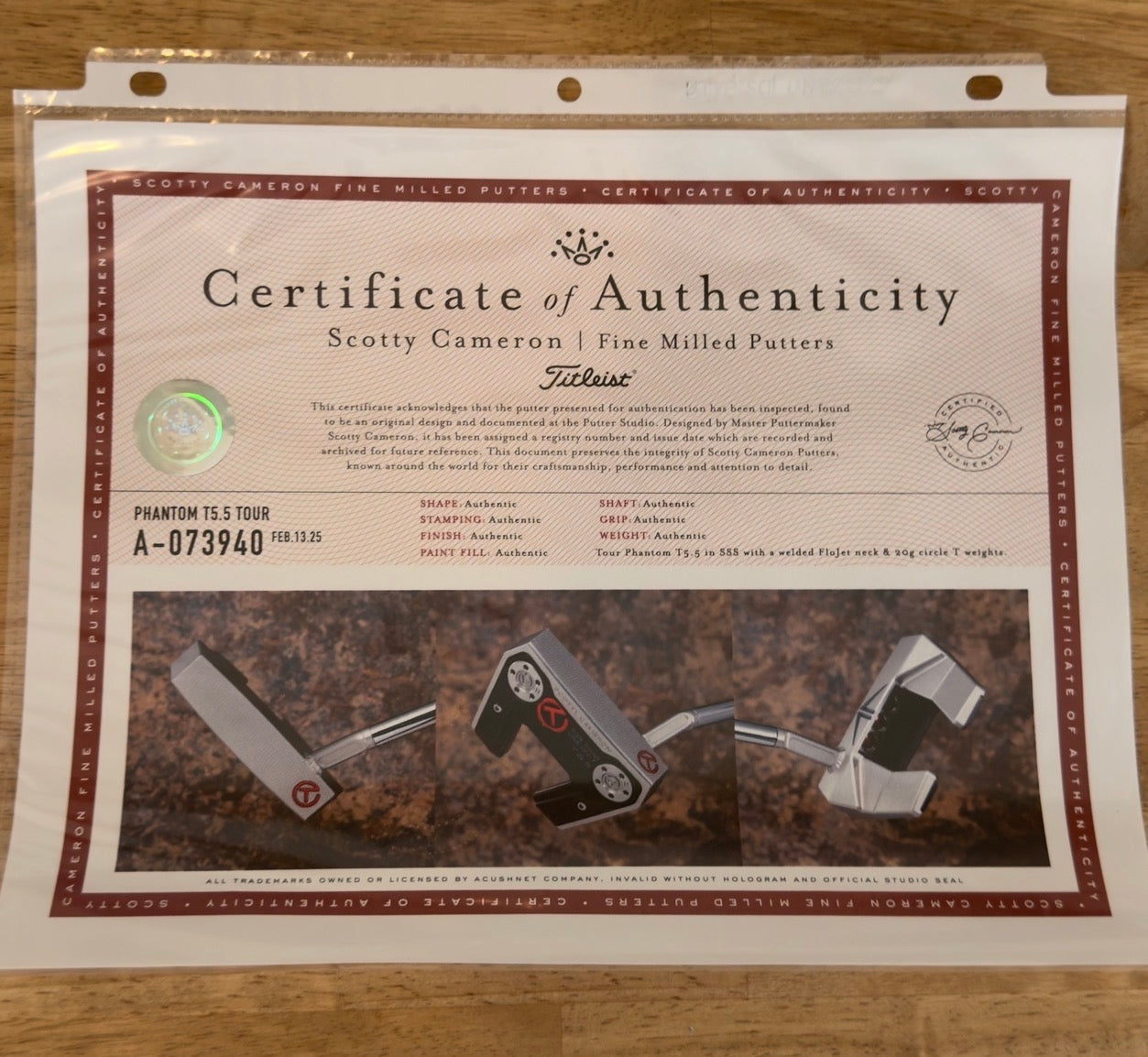 🇺🇸Scotty Cameron Welded Neck Phantom T5.5 SSS 360G Circle T Putter🇺🇸