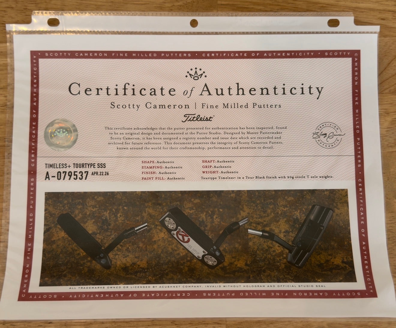 🇺🇸Scotty Cameron Tour Black Deep Milled Timeless + SSS 360G Circle T🇺🇸