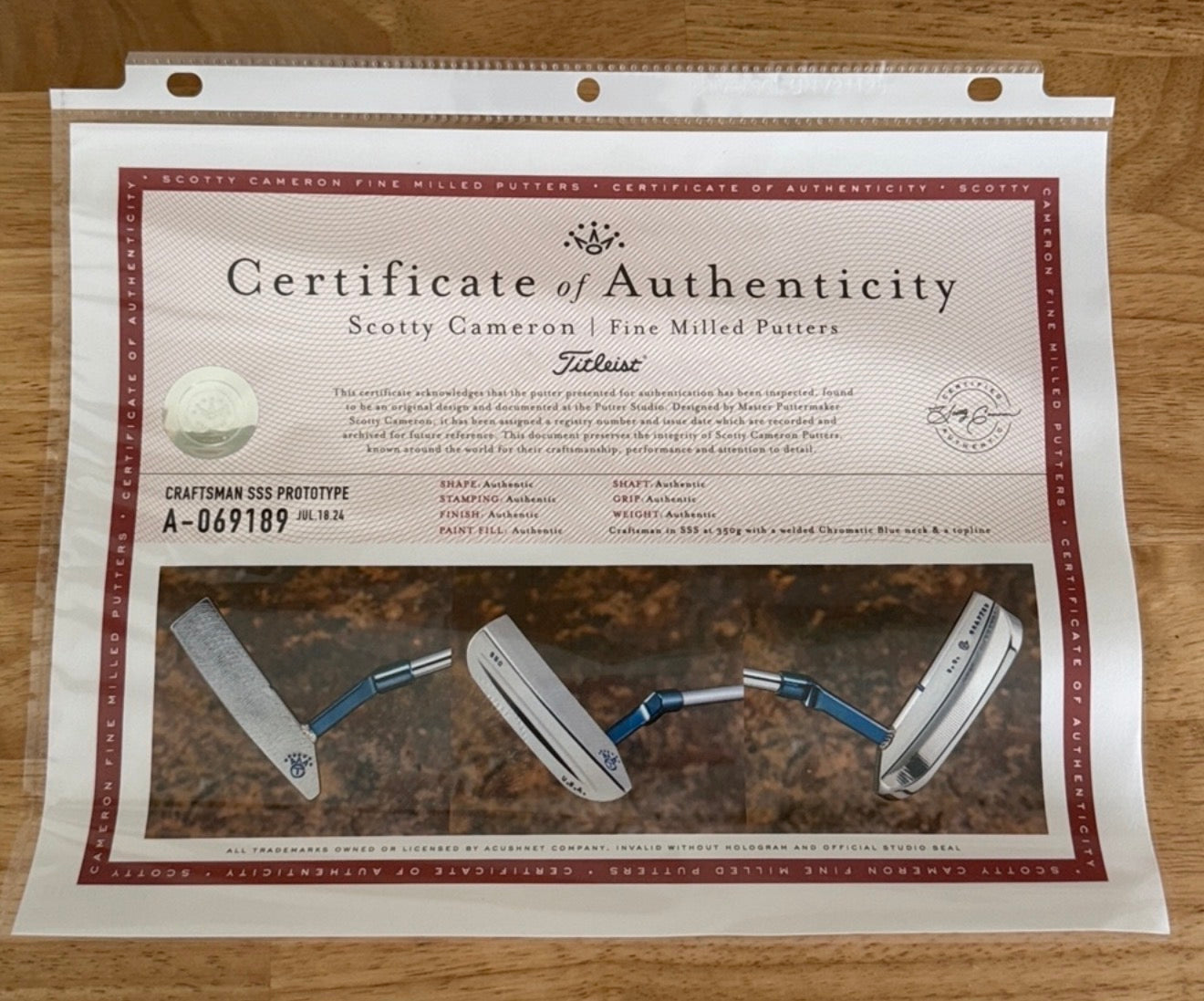 🇺🇸Scotty Cameron Two Tone Craftsman SSS Two Tone Welded Neck 350G Circle T🇺🇸