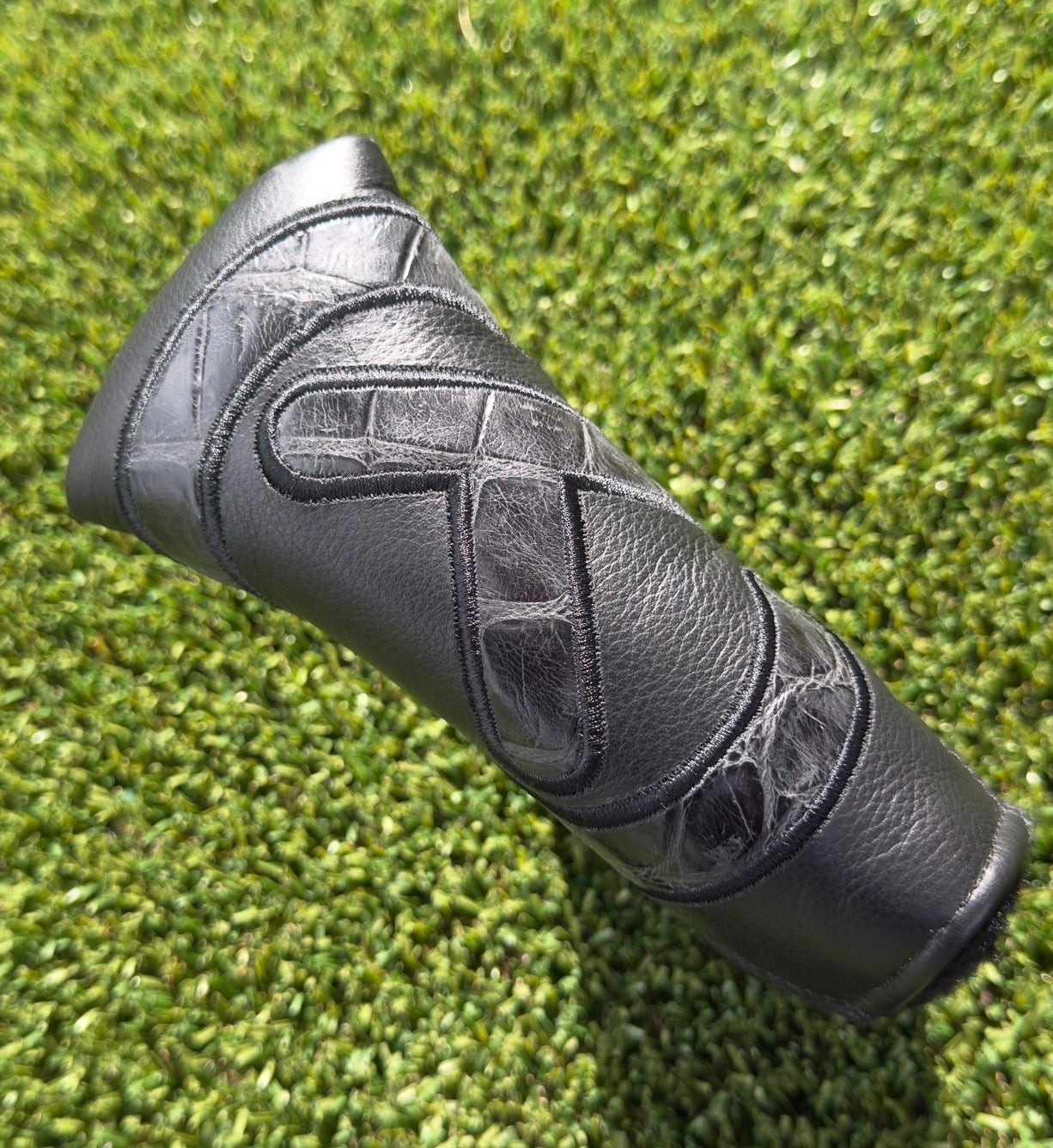 🎁Scotty Cameron Black Leather Circle T Alligator Headcover🎁