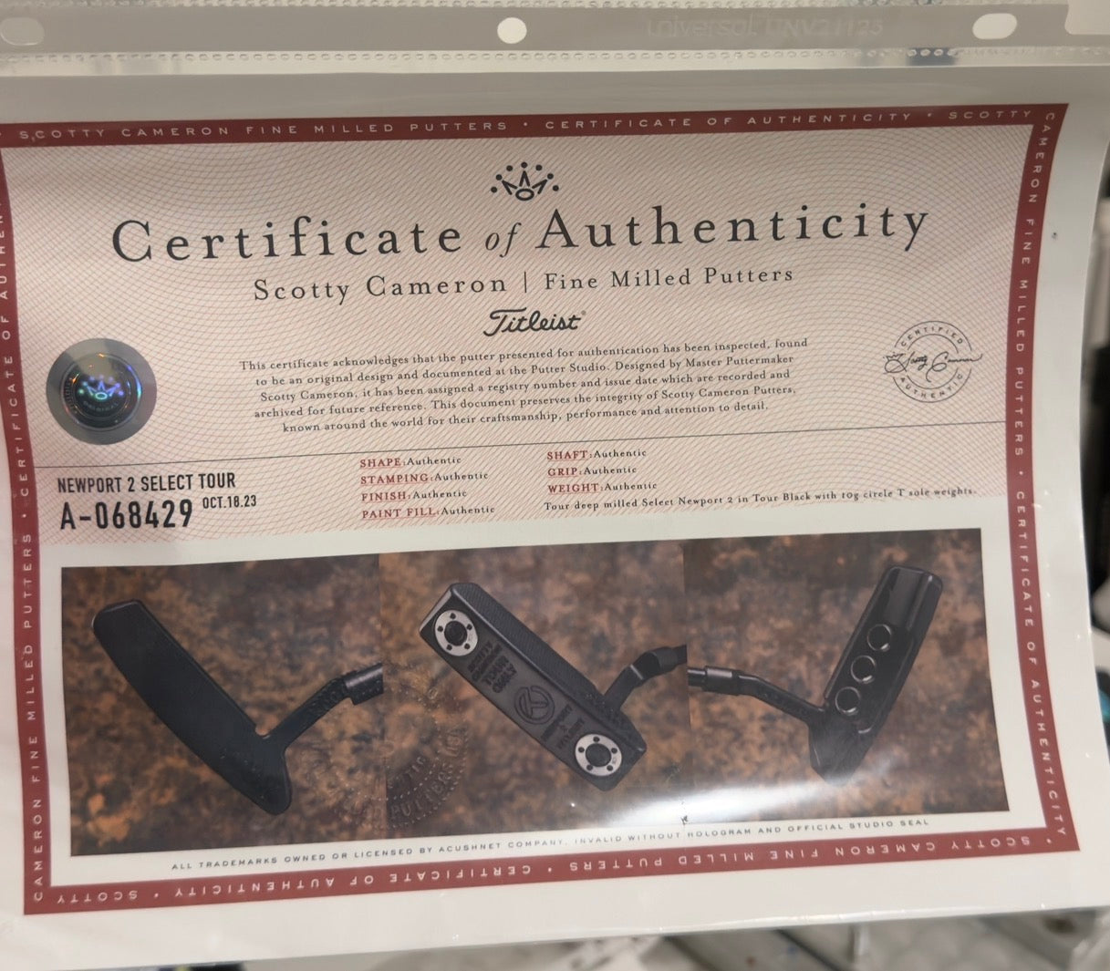 🎁Scotty Cameron Tour Black Newport 2 Select Deep Milled 360G Circle T Putter🎁