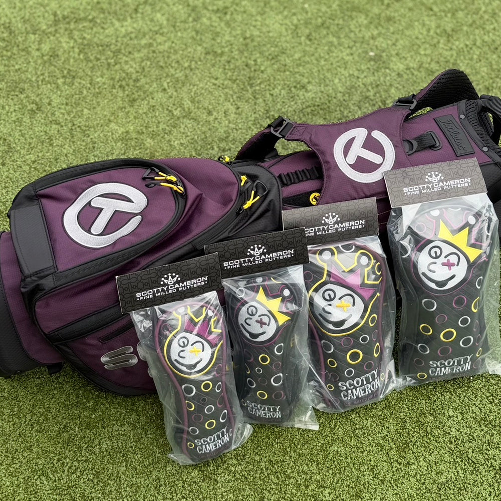 🎊Scotty Cameron 2025 Mardi Gras Purple Circle T Bag with JJ Headcover Set🎊
