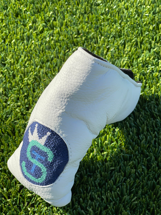 TourScottys Leather White Blade Headcover